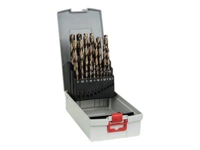 Bosch 2 608 587 018, Pora, Poranteräsetti, Seosteräs, valurauta, Seostamaton teräs, Ruostumaton teräs, 135°, Pikateräs-kobolttiseos (HSS-Co), Lieriöm