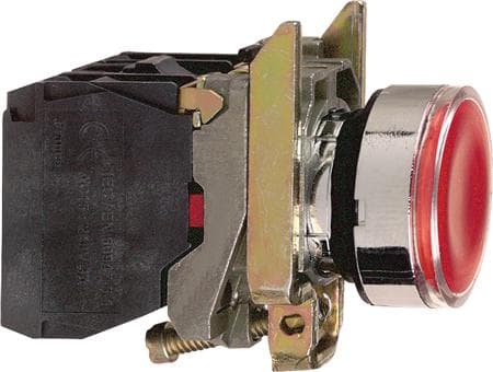 Schneider Electric XB4, Röd, 220-240 V, 50 - 60 hz, 10 A, 30 mm, 57 mm