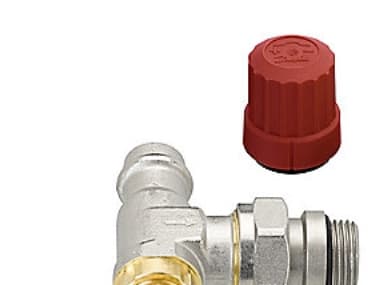 Danfoss RA-N press fit 15mm - vinkel Radiatorventil 013G3237