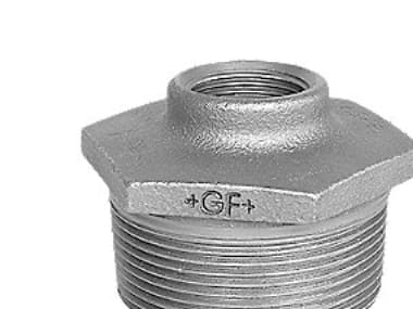 Nippelmuffe sort koncentrisk 2 x 1/2