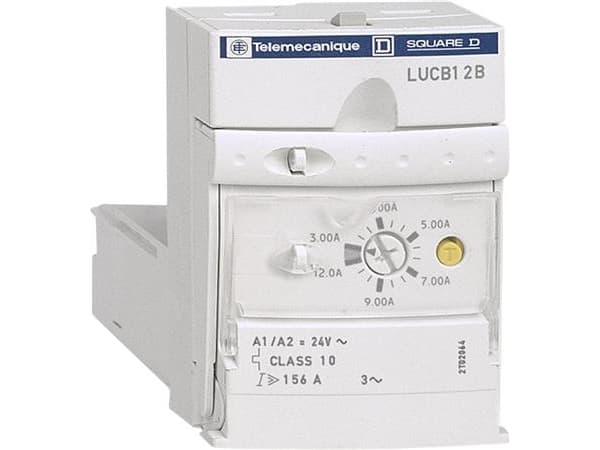 SCHNEIDER ELECTRIC Virtamoduuli 8-32A, jossa on testikytkentä. Ohjausjännite 24VDC, TeSys-moottorinkäynnistysmoduuliin U