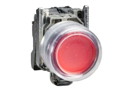 Schneider Electric XB4, Knapp, Not compatible with legend holder, IP66, IK06, Klass I, 30 mm