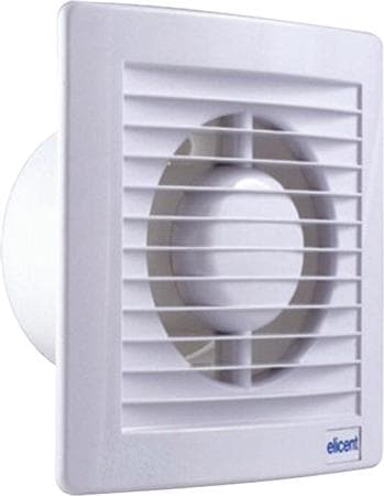 MAICO Ventilator E-Style 100 Trend, standardmodel. Luftmængde 85 m³/h. Mål 160x160/ø98 mm.