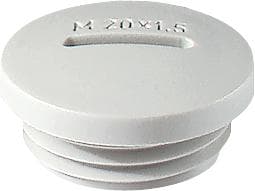JACOB Sulkutulppa M12x1,5IP54polyamidi, vaaleanharmaa RAL 7035