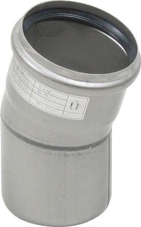 Blücher bøjn.15.0gr.75mm - m.O-ring AISI 316L.Syrefast stål