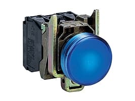 Schneider Electric XB4BVB6, Blå, IP66, CSA, 24 V, 2,2 cm