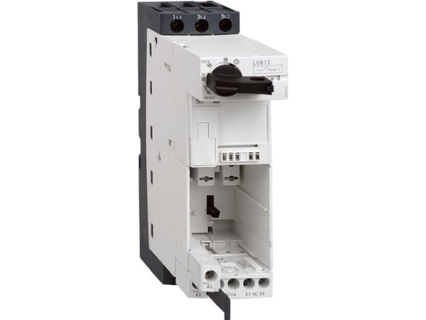 SCHNEIDER ELECTRIC TeSys -moottorinkäynnistinmoduuli U, perusmoduuli 12A 3-napainen + 1NO + 1NC -katkaisija ja kontaktori. Ruuviliitin