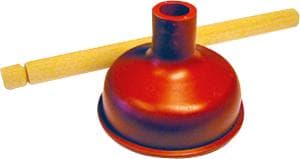 GOTTFRED P Gummirengörare/skrubba Ø135mm med trähandtag och röd sugkopp i TPE-gummi
