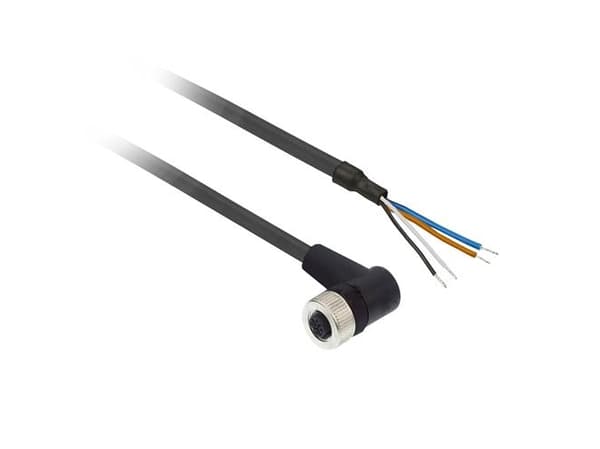 Følerkabel PUR M12 4-pin hun vinklet 5 meter XZCP1241L5