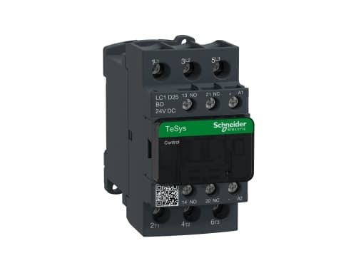 SCHNEIDER ELECTRIC Kytkin 11kW, 400V AC, 25A AC3, 3-napainen, 1NO+1NC, ohjausjännite 24V DC