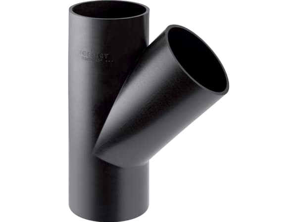 Peh grenrør Geberit 45° Ø75 mm Peh grenrør Geberit 45° Ø75 mm