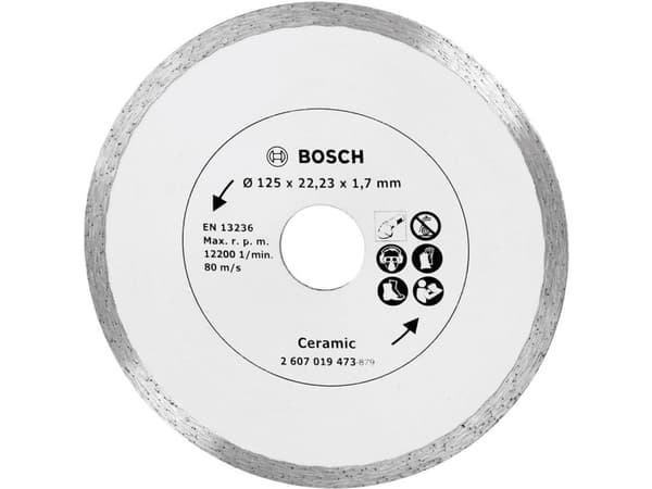 Bosch - Skärskiva i diamant - för keramik - 125 mm - för UniversalGrind 18V-75
