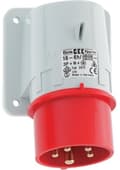 Pikkukuva 3 / 4: BALS CEE-pistorasia pinta-asennettunaH6 400V 16A 5-napainen punainen laippa 84x84 mm, Quick Connect®IP44, polyamidi