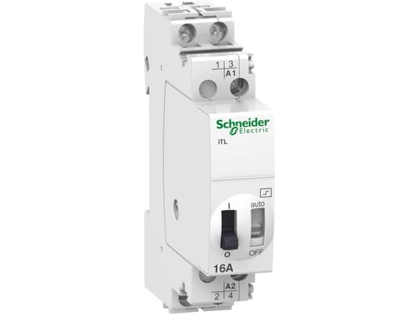 SCHNEIDER ELECTRIC Kiprelæ iTL 16A 2NO 48VAC/24VDCimpuls tryk aktiveringBredde 18mm