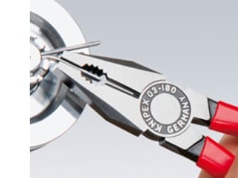 Knipex KP-0302180, Lineman-tång, Stål, Blå, Röd, 54 mm, 180 mm, 21 mm