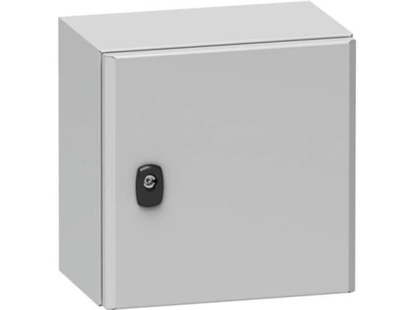 SCHNEIDER ELECTRIC Seinäkaappi metallia S3D, 1200 x 1000 x 300 mm KxSxK RAL7035, asennuslevyllä, IP66, 1 ovi