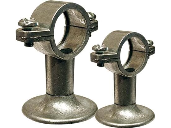 Zink rørbærer ½"x30mm Med vægflange. Passer til 18mm indlæg samt 13-16 & 19mm forlængere