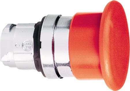 Schneider Electric ZB4BC4 Frontelement til trykknap kan nulstilles (Ø) 22 mm Tom Krom, Rød 1 stk