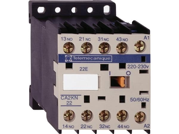 Schneider Electric TeSys K control relay, Svart, Vit, 230 V, 50 - 60 hz, 45 x 57 x 58 mm, 180 g, -25 - 50 ° C