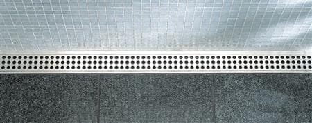 Unidrain-galler i 3 mm massivt AISI 304 rostfritt stål för ClassicLine ram - modell Classic i längd 700 mm