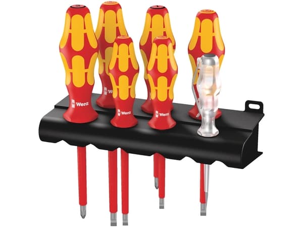 Wera Kraftform Plus - Series 100 VDE 160 i/165 i - Skruvmejseluppsättning - 7 delar - i bricka