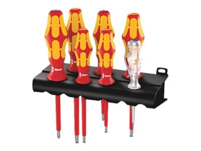 Wera Kraftform Plus - Series 100 VDE 160 i/165 i - Skruvmejseluppsättning - 7 delar - i bricka