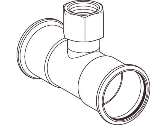 Geberit 21312, Letkun välikappale, 1/2", Hiili, Terästä