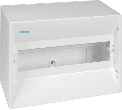 HAGER Mini kansi GD110E 10 moduuliaPE-kiinnittimelläKOK x SxLxK: 180 x 218 x 82 mmIP30