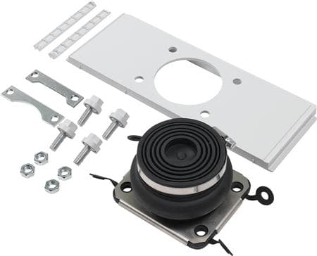 Väggskåp Ensto Cubo P fläns med membran för kabel 1 x Ø27 - 66mm, för 300mm lådsida, inkl. lås