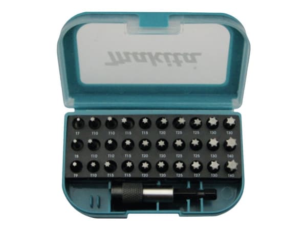 Makita - Screwdriver bit and bit holder set - 31 deler - torx - lengde: 25 mm - for Makita DHP482RTJ