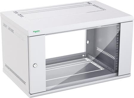 Schneider Actassi KDB NSYKDB6U4F - Rackmonteringsskåp - väggmontering - ljusgrå, RAL 7035 - 6U - 19"