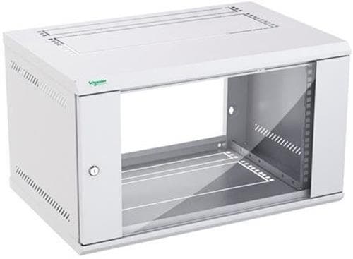 Schneider Actassi KDB NSYKDB6U4F - Rackmonteringsskåp - väggmontering - ljusgrå, RAL 7035 - 6U - 19"