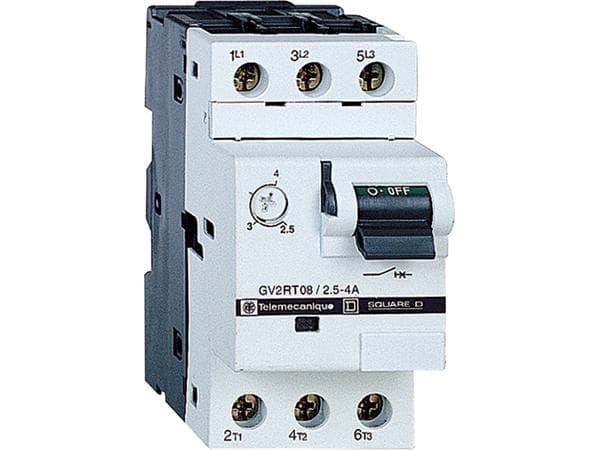 SCHNEIDER ELECTRIC Manuellt motorskydd TypGV2-RT 3-poligt inställningsområde 6-10A vid 400VAC Skruvterminal För transformatorer och motorer