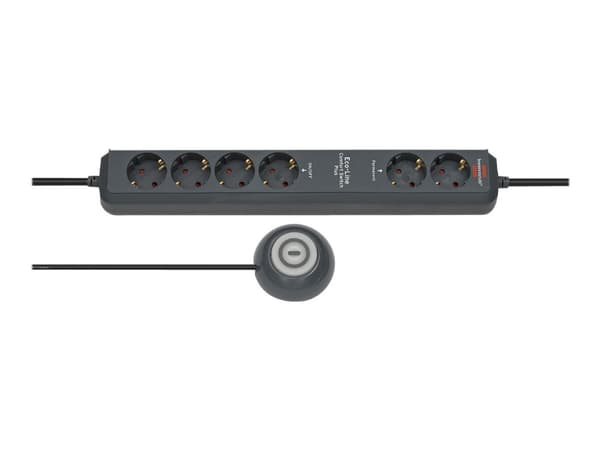 brennenstuhl Eco-Line Extension Socket Comfort Switch Plus EL CSP 24 6-way 1,5m H05VV-F 3G1,5 2 permanent, 4 switchable - Effektband - utgångskontakt