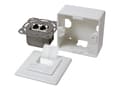 Miniatyrbild 1 av 5: LogiLink - Ytmonterat uttag - CAT 5e - RJ-45 X 2 - signalvit, RAL 9003