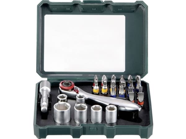 Metabo 626701000, Drill bit set, Chromium-Vanadium Steel (Cr-V), Rustfritt stål, 26 stykker, Phillips, Pozidriv, Spor/slot, Torx