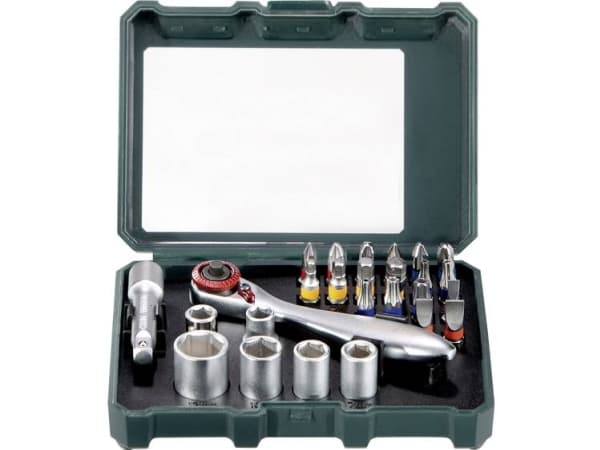 Metabo 626701000, Drill bit set, Chromium-Vanadium Steel (Cr-V), Rustfritt stål, 26 stykker, Phillips, Pozidriv, Spor/slot, Torx