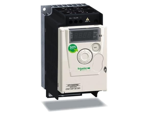 Schneider Electric ATV12H075M2, Musta, Valkoinen, 200-240 V, 50-60 Hz, 72 mm, 131,2 mm, 143 mm
