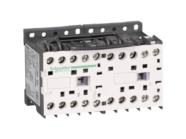 SCHNEIDER ELECTRIC Kääntökontaktori 4kW, 400V AC, 9A AC3, 2x3-napainen, 2NC, ohjausjännite 230V AC