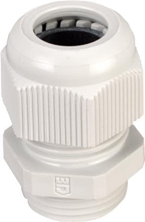 JACOB Kaapeliläpivienti Perfect M32x1,5 kaapeli Ø 18-25 mm IP68, UL-polyamidi, vaaleanharmaa RAL 7035