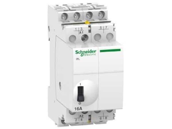 SCHNEIDER ELECTRIC Kiprelæ iTL 16A 4NO 230VAC/110VDCimpuls tryk aktiveringBredde 36mm