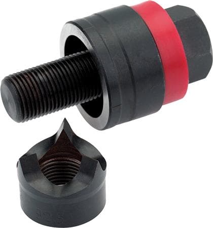 CIMCO rund stans M25/Ø25,4mmstålplåt max. 2,0mm (ST 37)förborrning Ø10,0mmdragskruv 9,5x50mm