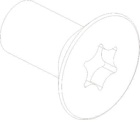 CUBIC Skruv, försänkt, torx