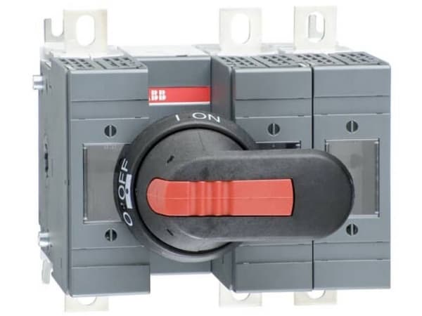 ABB:n sulakekytkin 125 A, uppoasennettava, edestä ohjattava 3-napainen, DIN-sulakkeelle, sulakekoko 000, 00