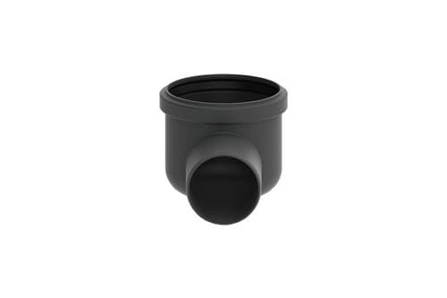 Unidrain 75 mm hjørneudløb med vandlås, uden studs, vandret