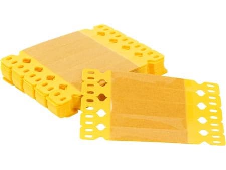 BRADY Laminatbalkar gul markeringsfält 55x15 mm, totalt 103x15 mm1 förpackning med 100 st