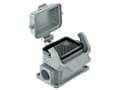 Miniatyrbild 3 av 5: HARTING sockelarmatur HAN® 6Blav medM20-inlopp, fäste ochplastlock, metall