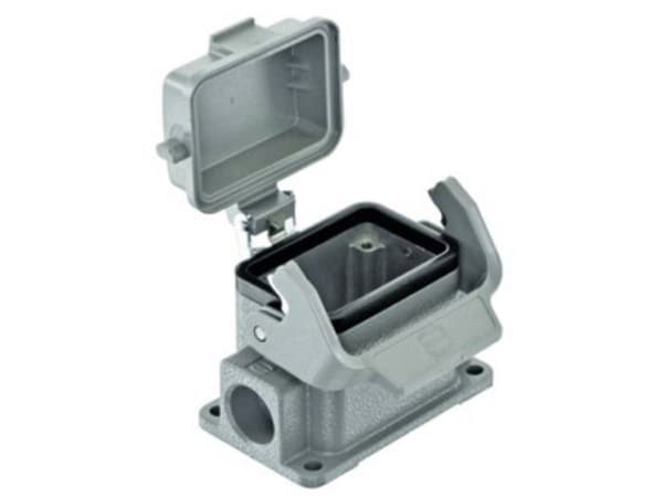 HARTING sockelarmatur HAN® 6Blav medM20-inlopp, fäste ochplastlock, metall