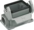 Miniatyrbild 1 av 5: HARTING sockelarmatur HAN® 6Blav medM20-inlopp, fäste ochplastlock, metall