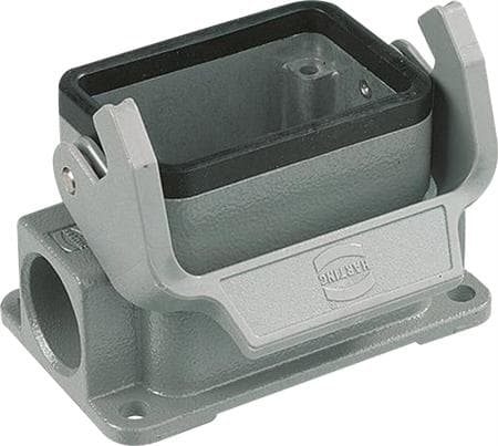 HARTING sockelarmatur HAN® 6Blav medM20-inlopp, fäste ochplastlock, metall